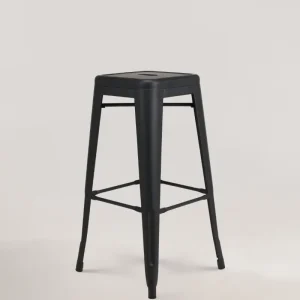 Sgabello da bar metallo Lix nero