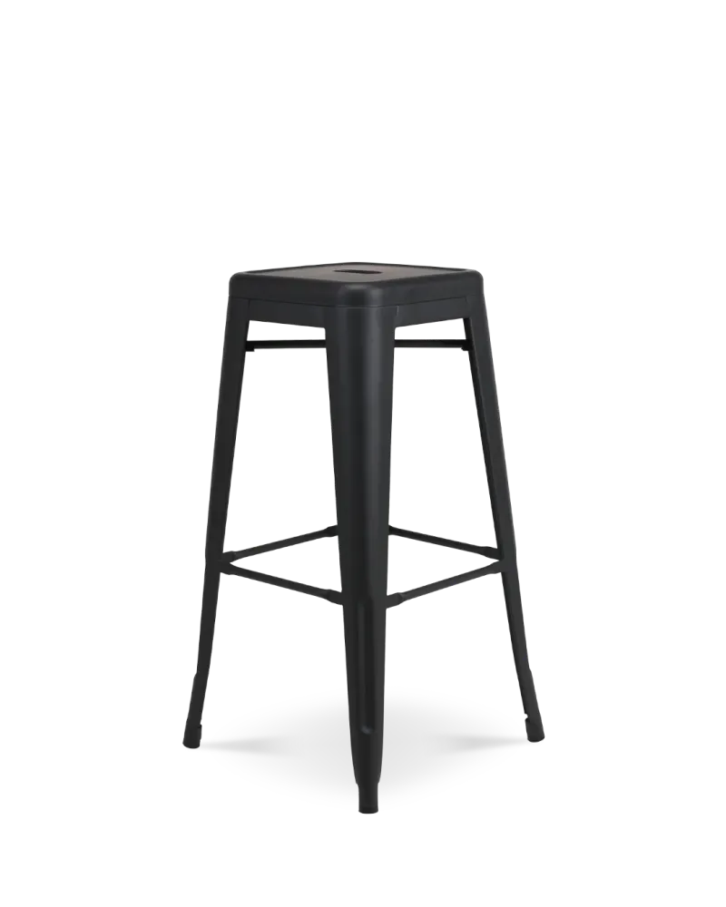 Sgabello da bar metallo Lix nero
