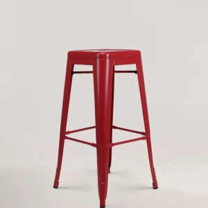 Sgabello da bar metallo Lix rosso
