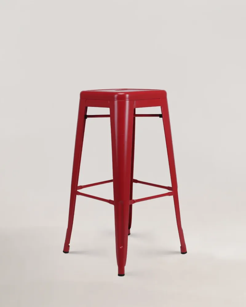 Sgabello da bar metallo Lix rosso