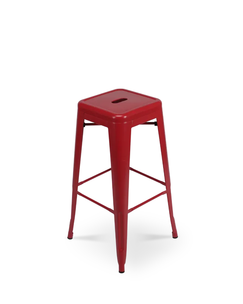 Sgabello da bar metallo Lix rosso