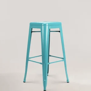 Sgabello da bar metallo Lix turchese