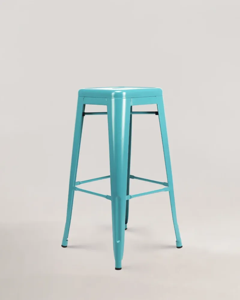 Sgabello da bar metallo Lix turchese