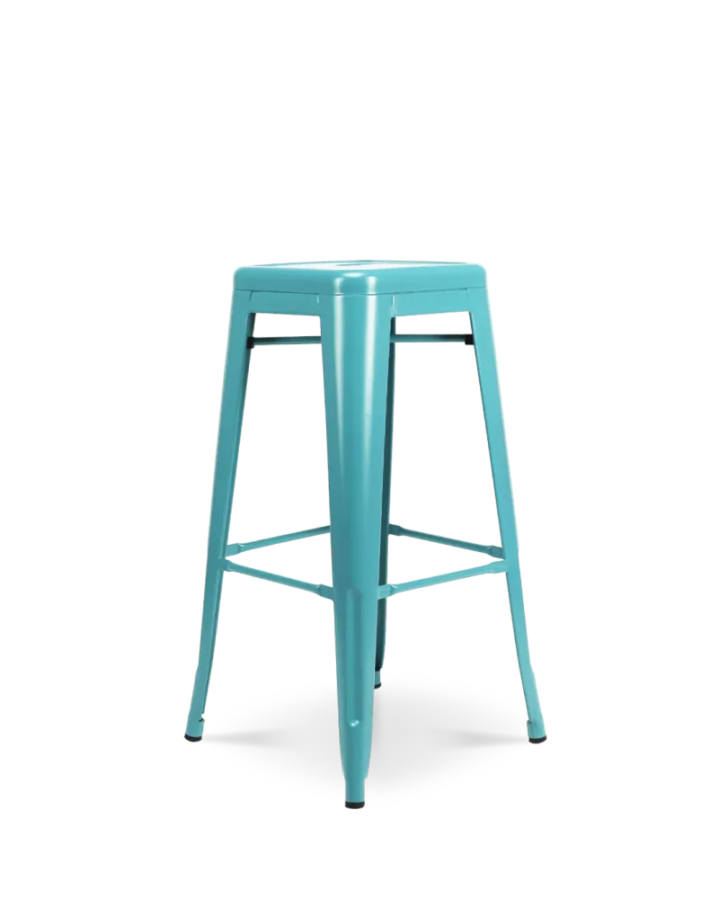 Sgabello da bar metallo Lix turchese