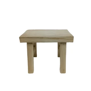 Sgabello basso legno naturale 28x25x32 cm - Due Esse