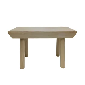 Sgabello basso legno naturale 29x20x45 cm - Due Esse