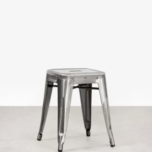 Sgabello basso metallo Tolik - Polished Edition