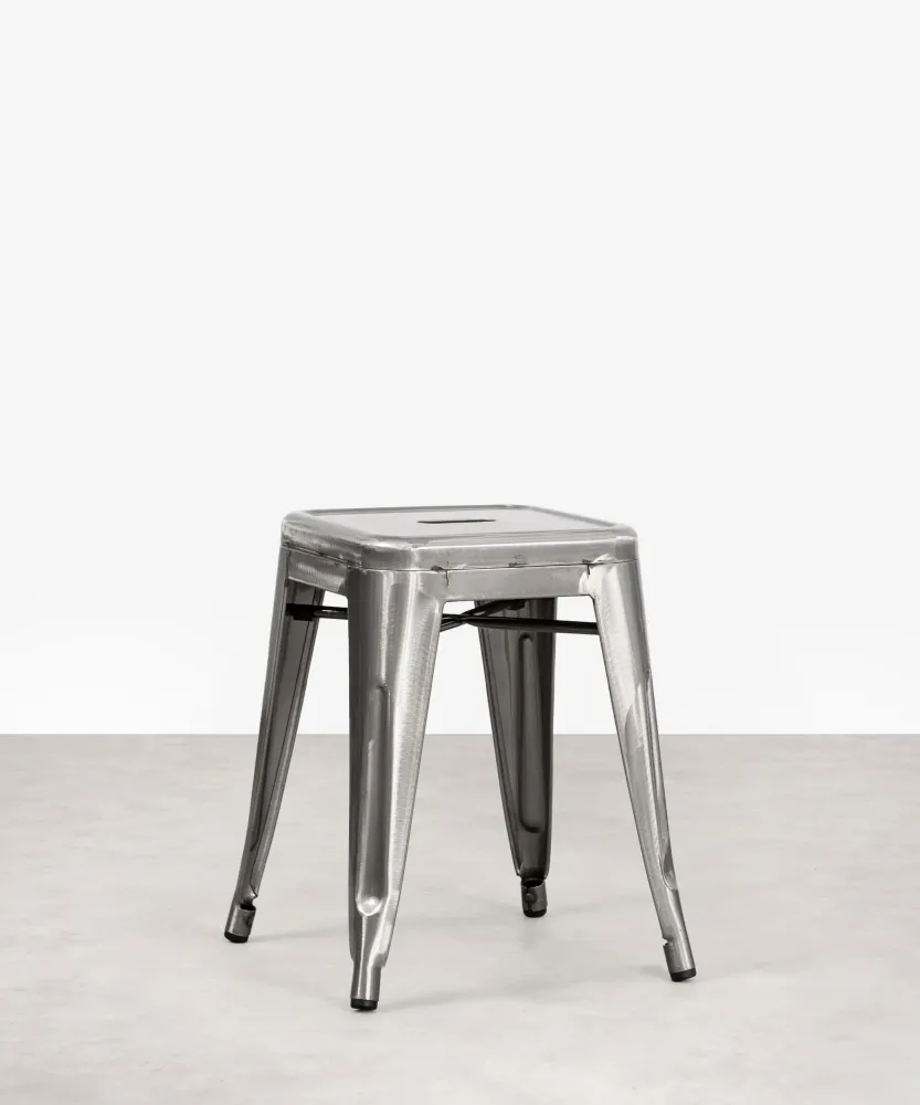 Sgabello basso metallo Tolik - Polished Edition