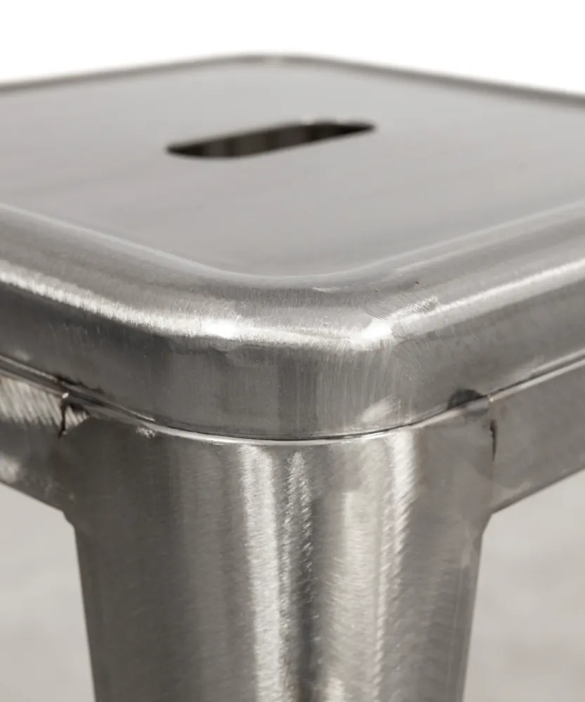 Sgabello basso metallo Tolik - Polished Edition