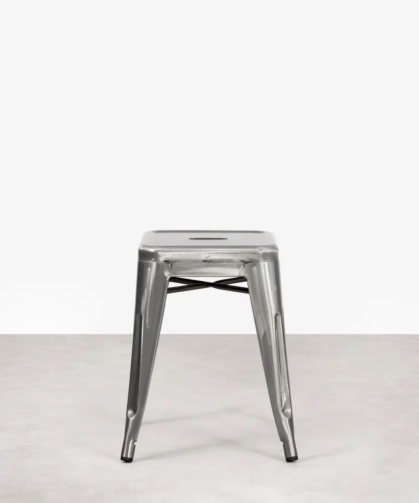 Sgabello basso metallo Tolik - Polished Edition