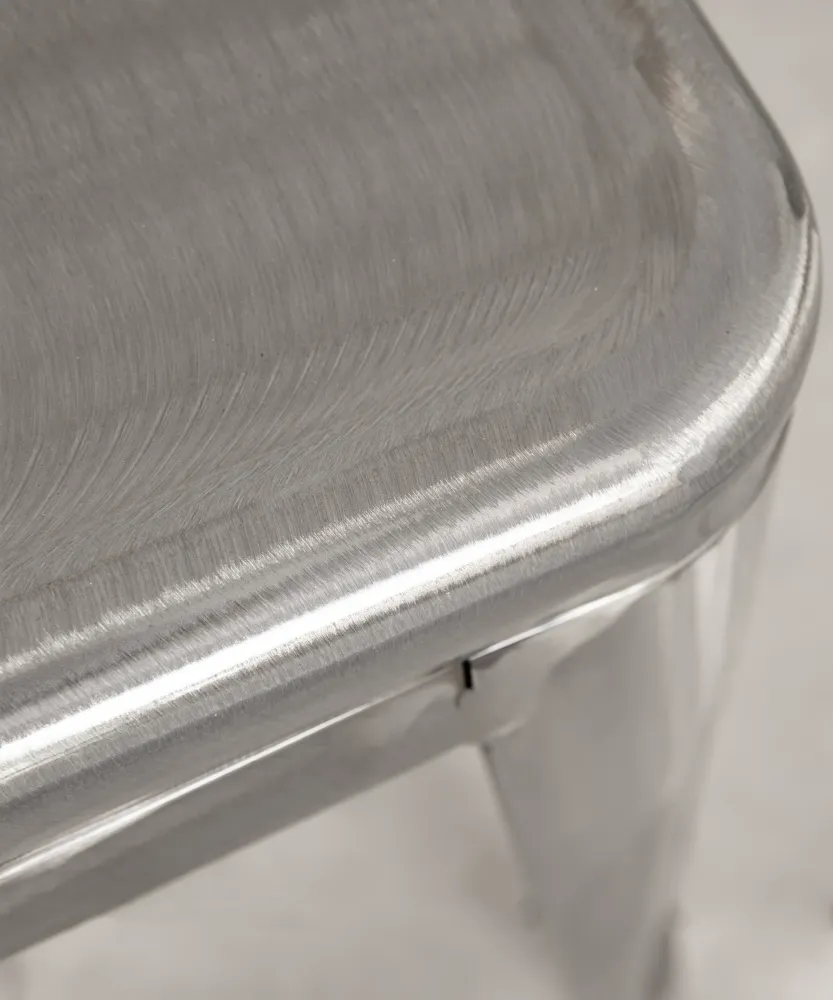 Sgabello basso metallo Tolik - Polished Edition
