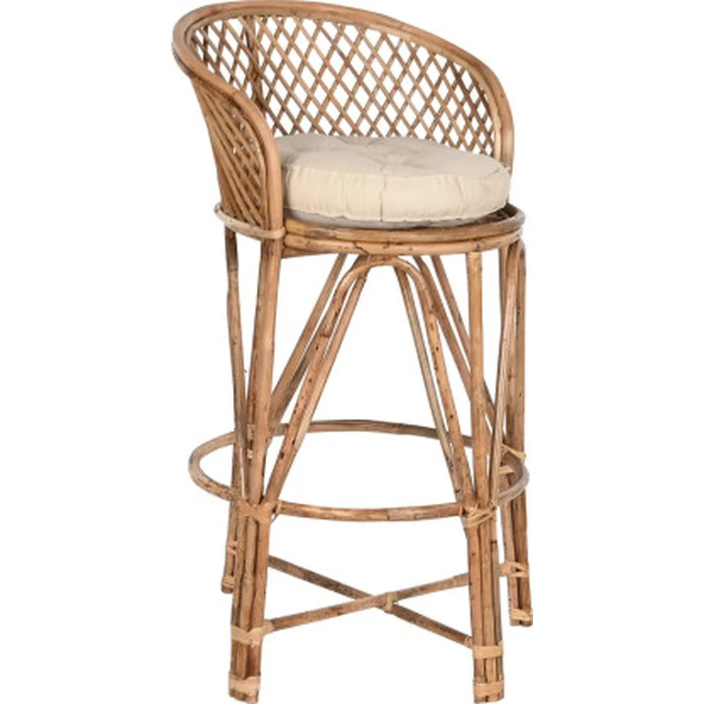 Sgabello Bistrot sedia alta rattan