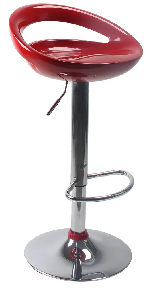 Sgabello con Alzata Gas e Seduta Girevole ABS Motti Seattle Rosso Lucido