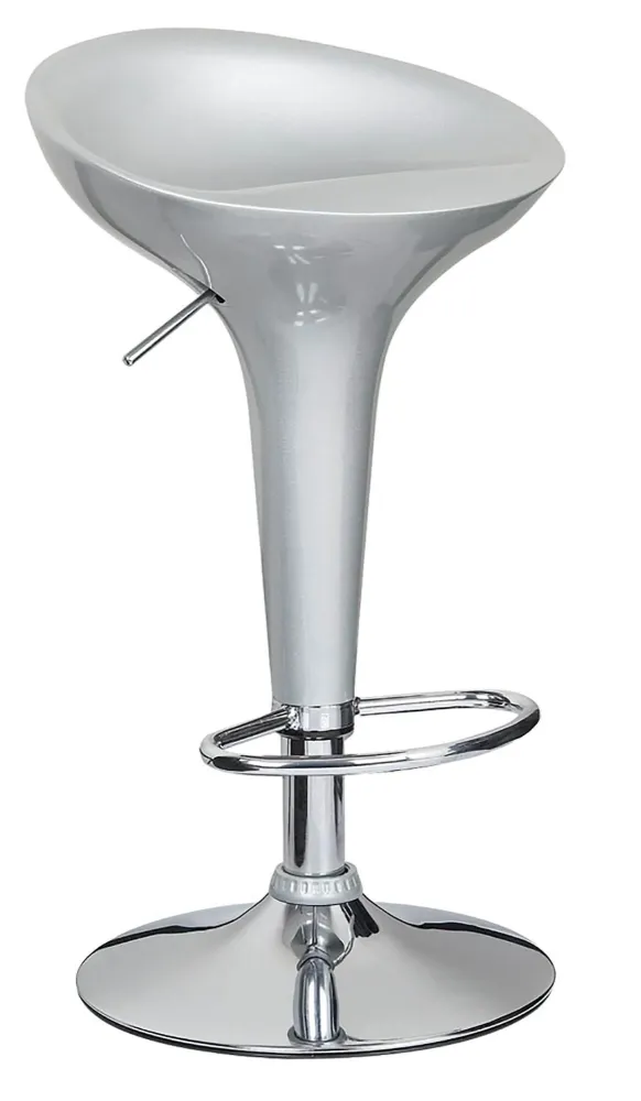 Sgabello con Alzata Gas e Seduta Girevole ABS Motti Boston Silver Lucido