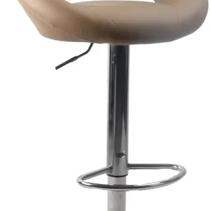 Sgabello con Alzata Gas e Seduta Girevole Similpelle Motti Acapulco Beige