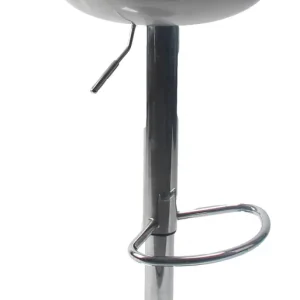 Sgabello con Alzata Gas e Seduta Girevole ABS Motti Seattle Silver Lucido