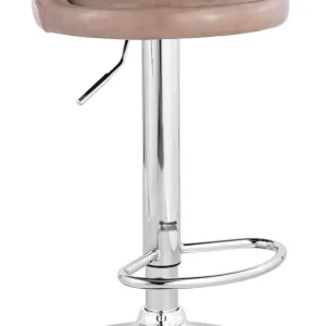 Sgabello con Alzata Gas e Seduta Girevole Similpelle Motti Madison Beige