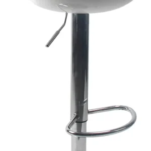 Sgabello con Alzata Gas e Seduta Girevole ABS Motti Seattle Bianco Lucido