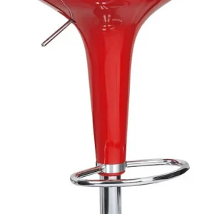 Sgabello con Alzata Gas e Seduta Girevole ABS Motti Boston Rosso Lucido