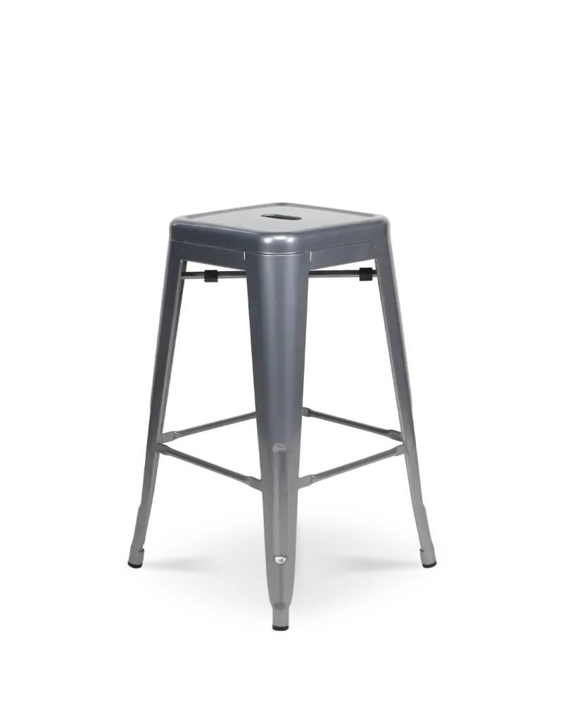 Sgabello con bancone metallo lix originale