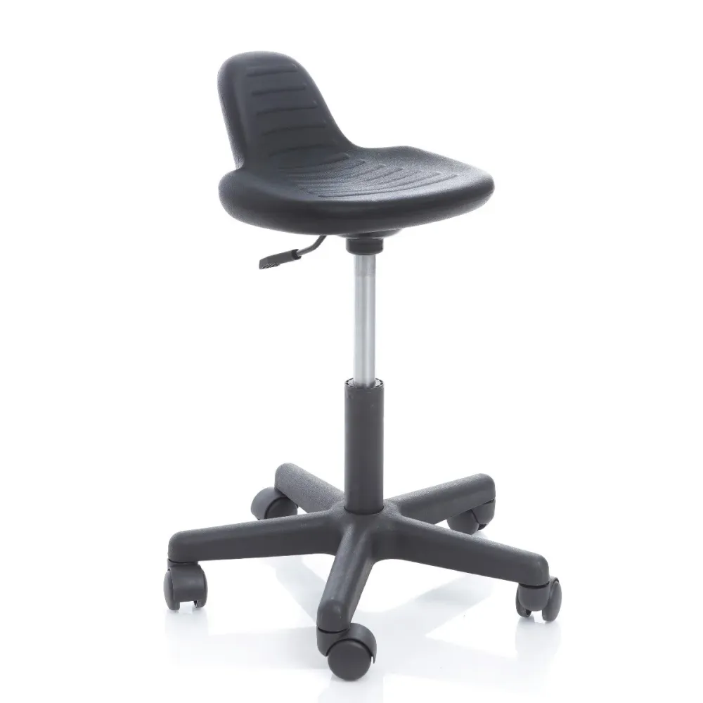 Sgabello con sedile PU espanso - base plastica elevabile gas