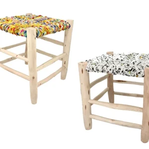 Sgabello con seduta colorata misura 42,4x43,2xH.42cm