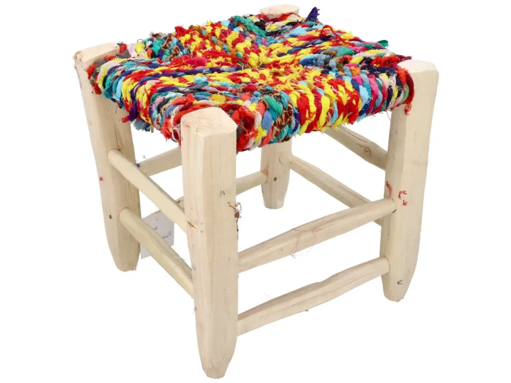 Sgabello con seduta colorata misura 42,4x43,2xH.42cm