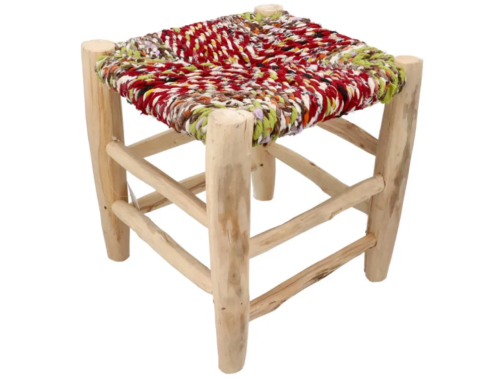Sgabello con seduta colorata misura 42,4x43,2xH.42cm