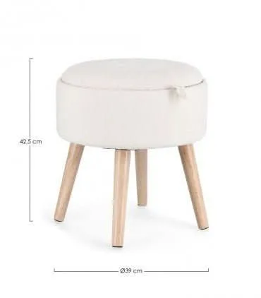 SGABELLO CONTENITORE.ZOYA C-VASS BIA