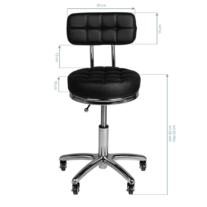 Sgabello cosmetico am-877 nero