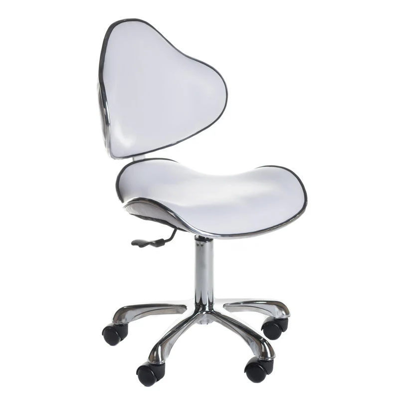 Sgabello cosmetico con schienale BD-9933 bianco