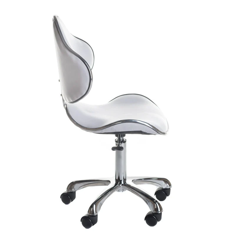 Sgabello cosmetico con schienale BD-9933 bianco