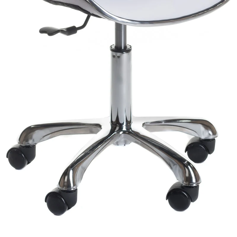 Sgabello cosmetico con schienale BD-9933 bianco