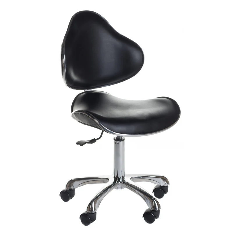 Sgabello cosmetico con schienale BD-9933 Nero