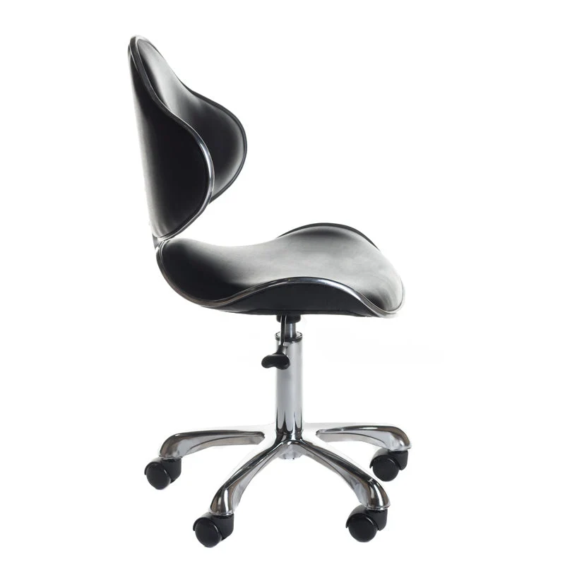Sgabello cosmetico con schienale BD-9933 Nero