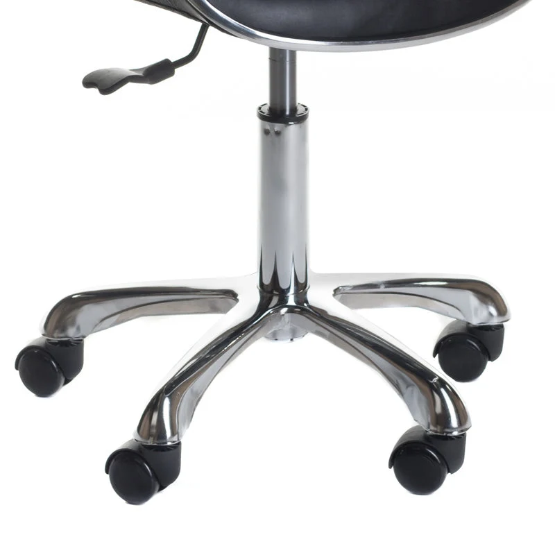 Sgabello cosmetico con schienale BD-9933 Nero