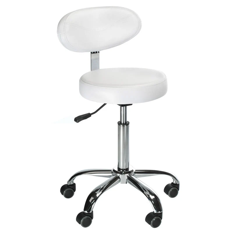 Sgabello cosmetico con schienale BD-9934 bianco