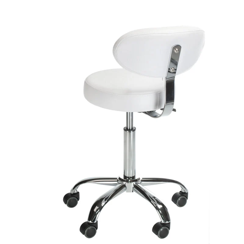 Sgabello cosmetico con schienale BD-9934 bianco