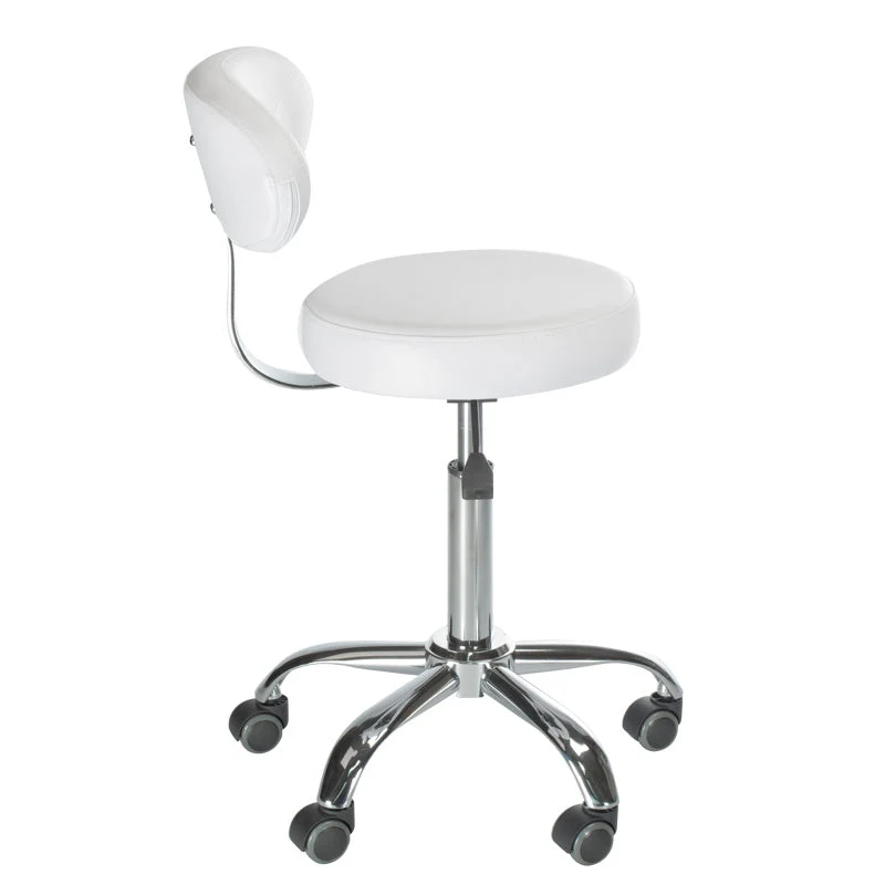 Sgabello cosmetico con schienale BD-9934 bianco