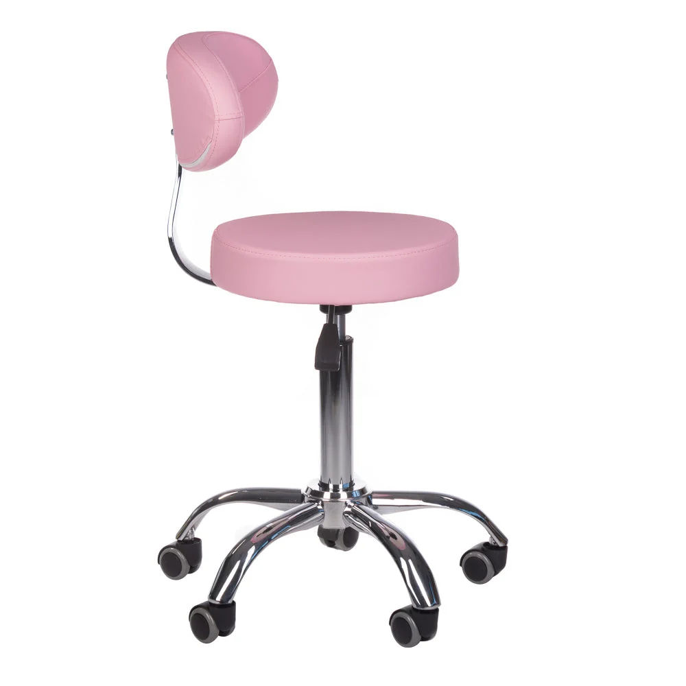 Sgabello cosmetico con schienale BD-9934 rosa