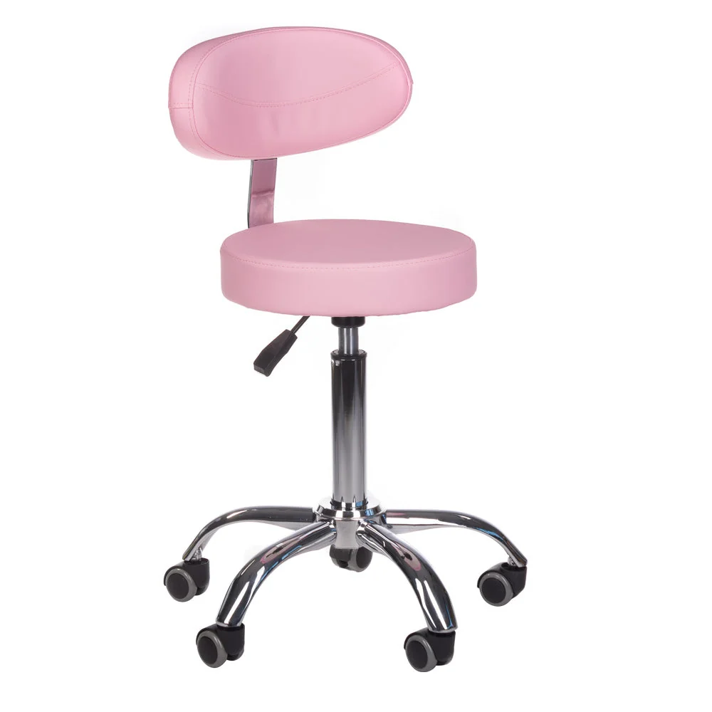Sgabello cosmetico con schienale BD-9934 rosa