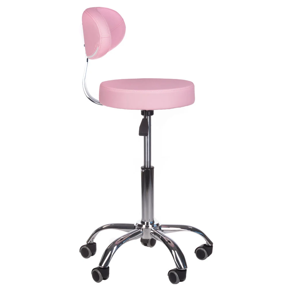 Sgabello cosmetico con schienale BD-9934 rosa