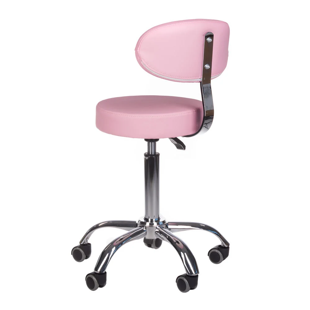Sgabello cosmetico con schienale BD-9934 rosa