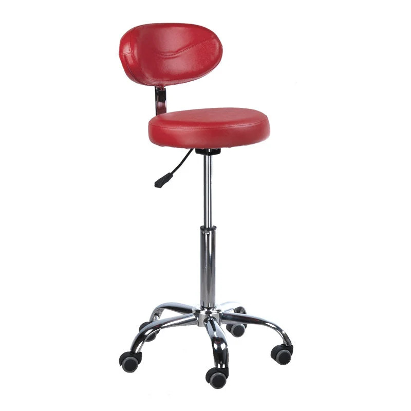 Sgabello cosmetico con schienale BD-9934 rosso