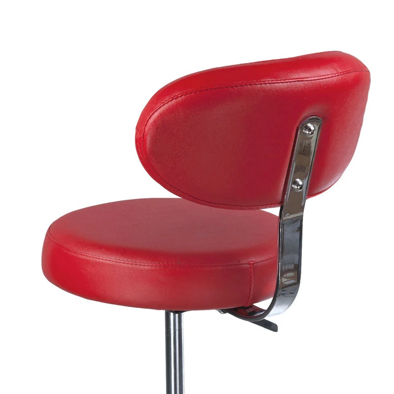 Sgabello cosmetico con schienale BD-9934 rosso