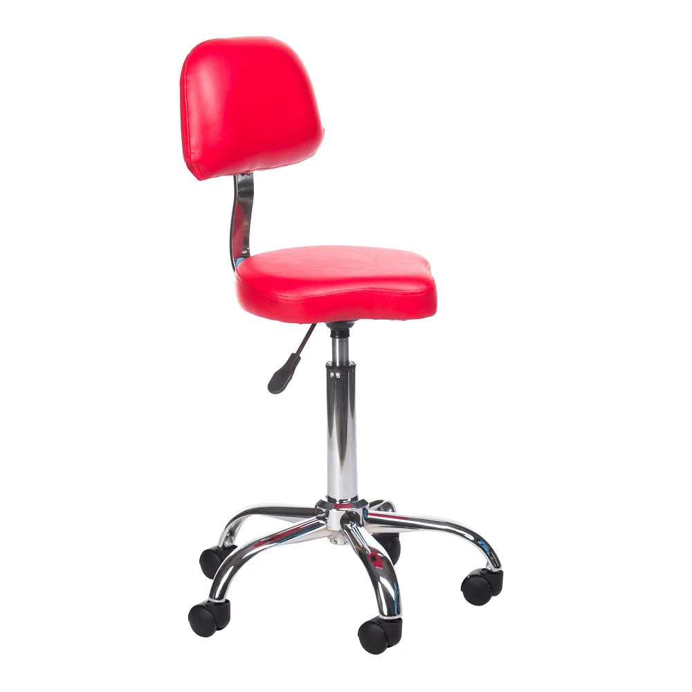 Sgabello cosmetico con schienale BH-7268 Rosso