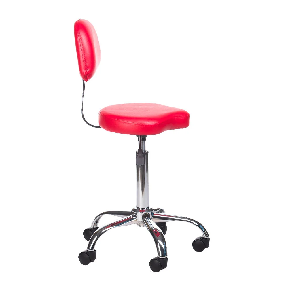 Sgabello cosmetico con schienale BH-7268 Rosso