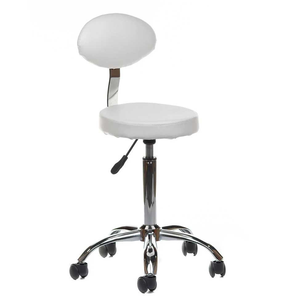 Sgabello cosmetico con schienale BH-7289 Bianco
