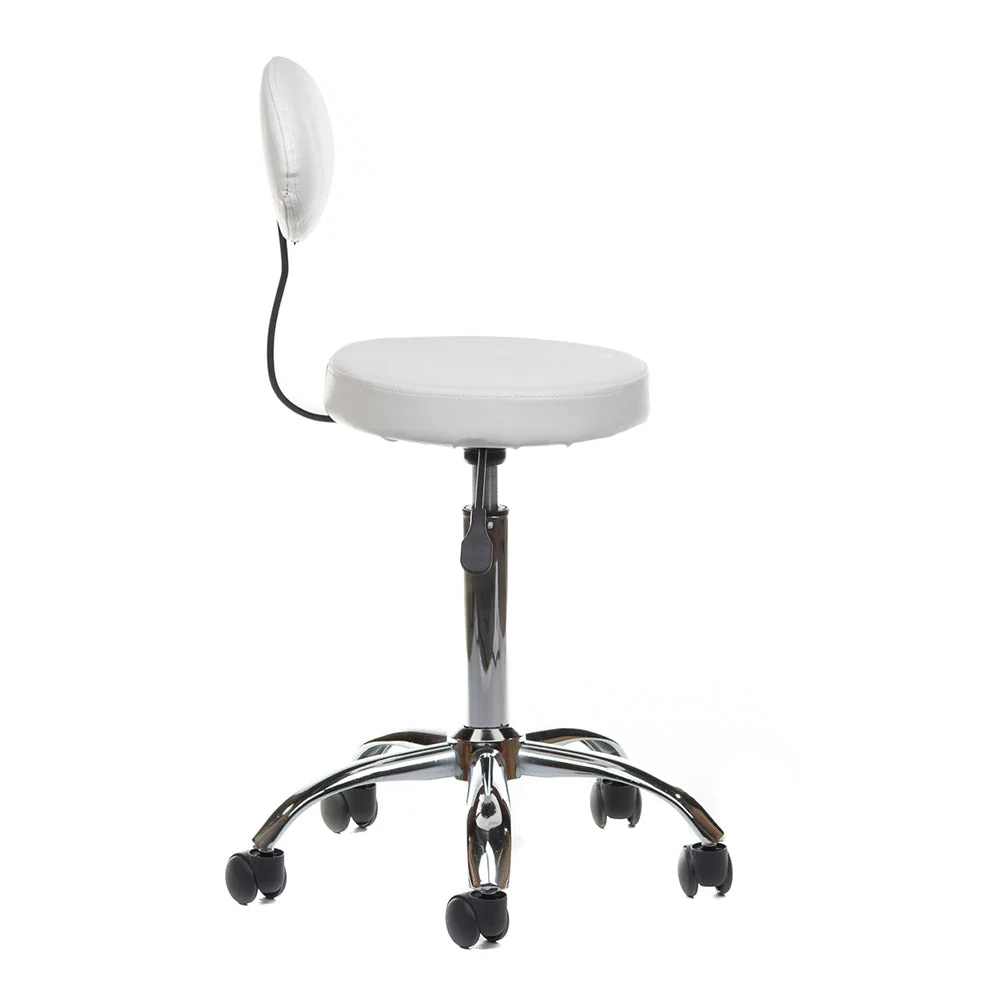 Sgabello cosmetico con schienale BH-7289 Bianco