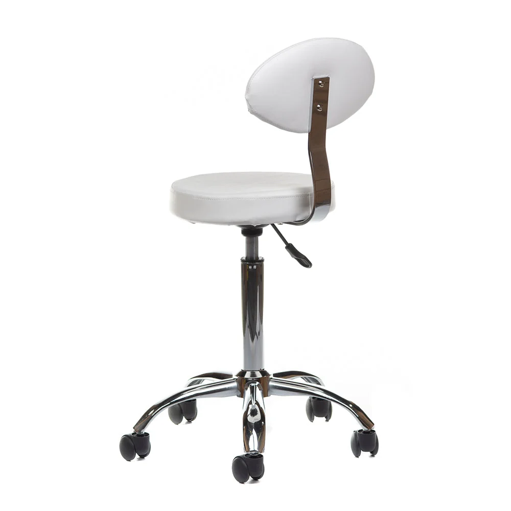 Sgabello cosmetico con schienale BH-7289 Bianco